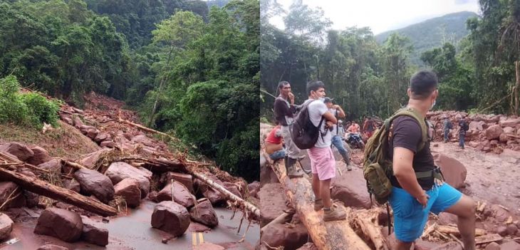  Fuerte temporal produjo el deslizamiento en tres tramos en la carretera Tarapoto – Yurimaguas