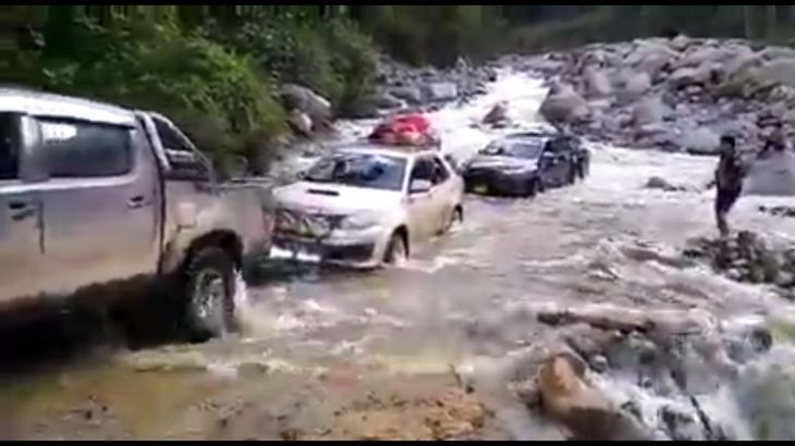  Tránsito vehicular entre Tocache y la provincia de Pataz en la región la Libertad se interrumpe con frecuencia por la crecida del río Culebra