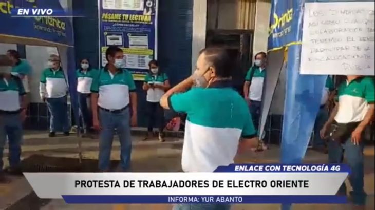  Trabajadores Sindicalizados de Electro Oriente de San Martín, iniciaron jornadas de protestas escalonadas y diarias