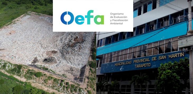  OEFA da 30 días de plazo a la MPSM para solucionar problema del colapso de relleno sanitario