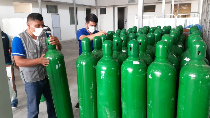  Goresam entrega 295 balones de oxígeno en la provincia de Rioja
