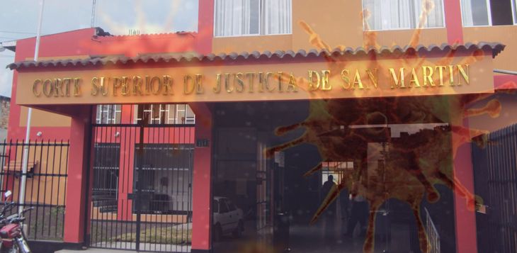  Moyobamba: Por un nuevo caso de Coronavirus, suspenden temporalmente trabajo presencial para el día de hoy en la sede central de la Corte Superior de Justicia de San Martín