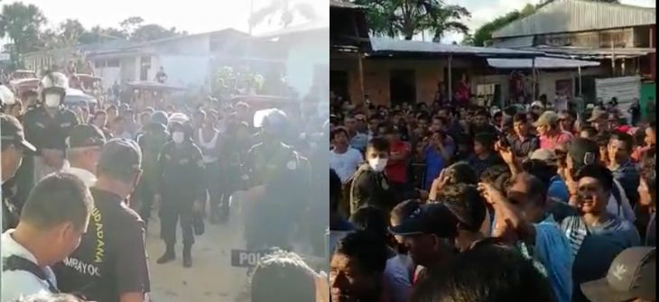  Pobladores de Huimbayoc retuvieron ayer domingo a 10 policías antidrogas