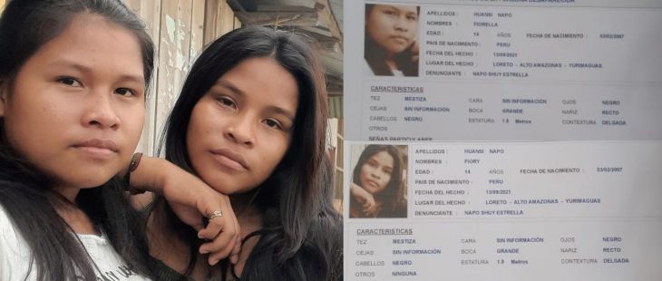  Desaparecen dos mellizas de 14 años de edad de la comunidad de Santa Lucía cerca de Yurimaguas