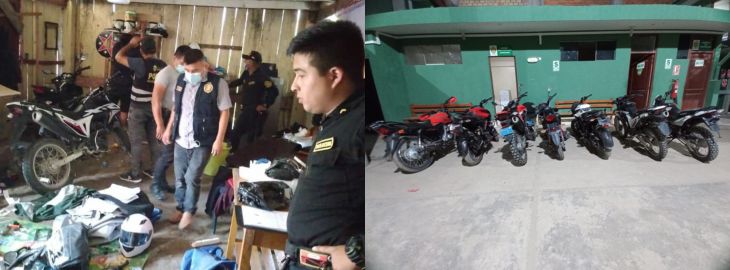  PNP de Nueva Cajamarca, Naranjillo y Naranjos, recuperan 7 motos robadas y capturan a cuatro integrantes de banda de roba motos