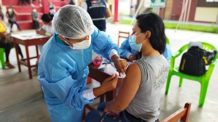  Durante la semana pasada se vacunaron más de 58 mil personas contra la Covid-19 en la región San Martín