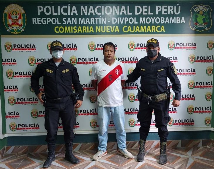  Nueva Cajamarca: Capturan a sujeto que era uno de los más buscados del país