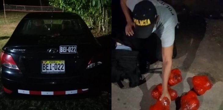  Carretera Yurimaguas – Tarapoto: Intervienen a dos sujetos que transportaban 09 kilos con 773 gramos de alcaloide de cocaína