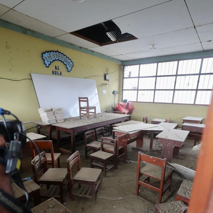  Presidenta del Congreso visitó y constató daños en colegio declarado inhabitable en el distrito de Cacatachi desde el año 2016