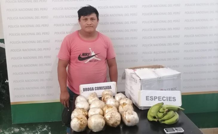  En la carretera Tarapoto Yurimaguas, intervienen a chofer de vehículo de servicio público por transportar encomienda con más de 10 kilos de PBC
