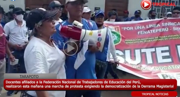  Con protestas exigen la democratización de la Derrama Magisterial, división entre el Sutep y la Federación Nacional de Trabajadores en la Educación del Perú – Fenatep continúa