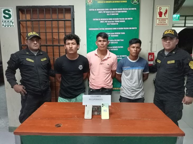  Picota: Personal policial de la comisaría, intervino a tres sujetos integrantes de la presunta banda delictiva “Los Wachiturros”