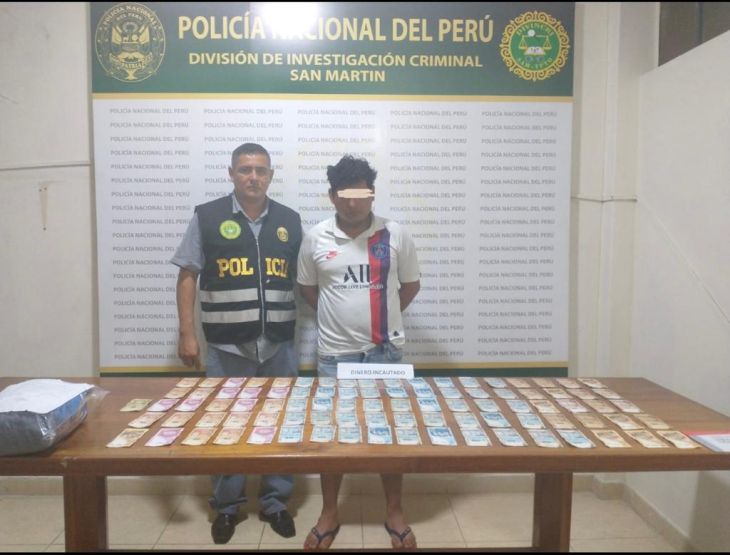  Tarapoto: Sujeto es intervenido por la Policía tras robar más de 8 mil soles en una heladería