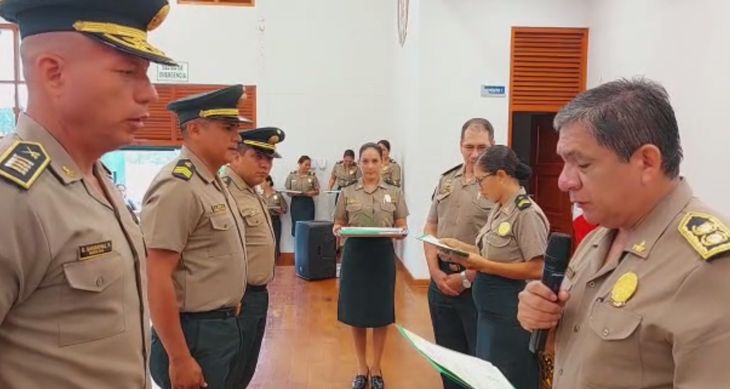  Región Policial de San Martín llevó a cabo una ceremonia de reconocimiento para honrar el trabajo destacado de 38 efectivos policiales